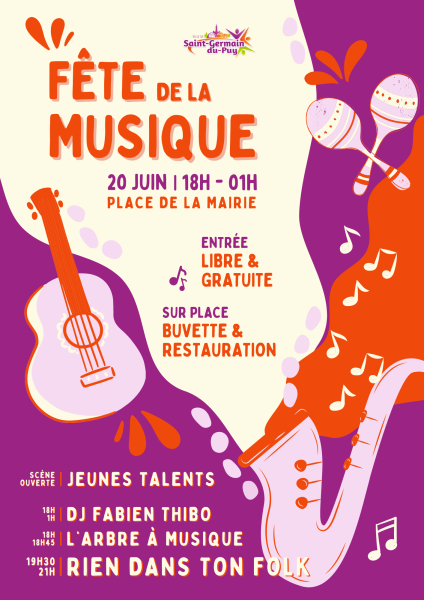 Affiche Fete de la Musique SGDP 2025
