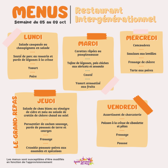 menus 05 au 09 oct  post